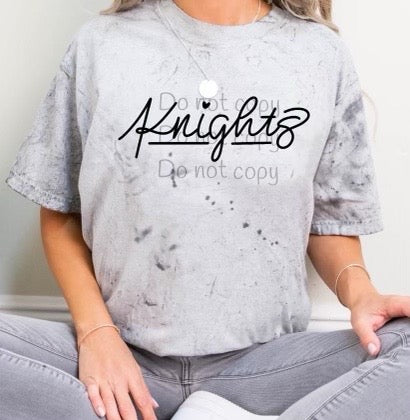 Hand lettered Knights-DTF