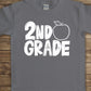 2nd grade apple white-DTF