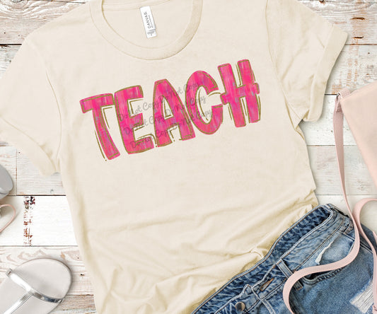 Teach pink gold-DTF