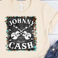 Cash brown turquoise border-DTF