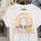 Sixth grade teacher floral rainbow-DTF