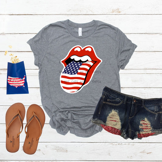 American Flag tongue-DTF