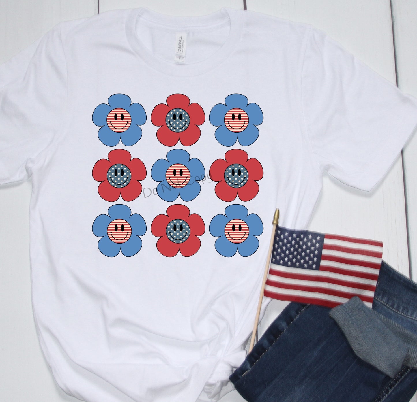 Patriotic flowers-DTF