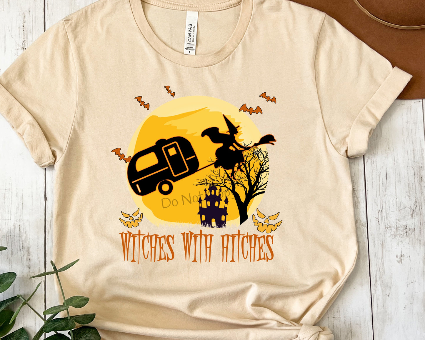 Witches with hitches camper witch in moon-DTF