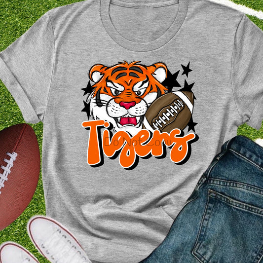 Tigers football orange-DTF