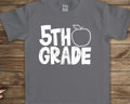 5th grade apple white-DTF
