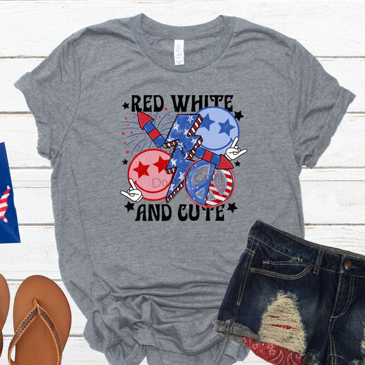 Red white and cute-DTF