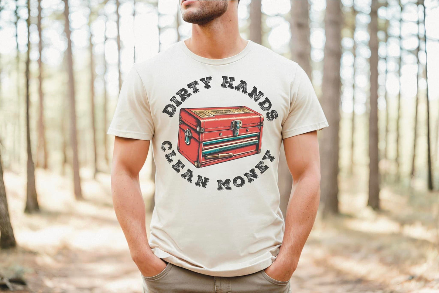 Dirty Hands Clean Money toolbox- DTF