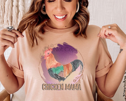 Chicken mama multi color chicken-DTF