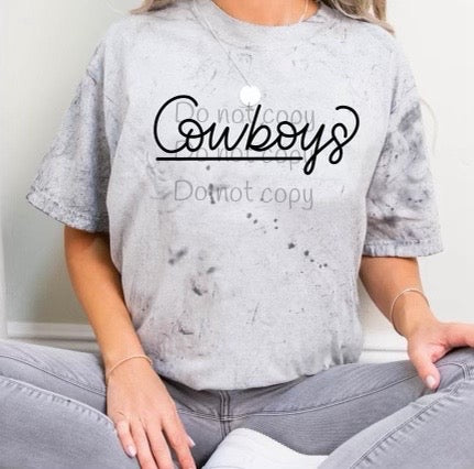 Hand lettered Cowboys -DTF