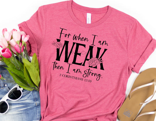 For when I am weak 2 Corinthians 12:10-DTF