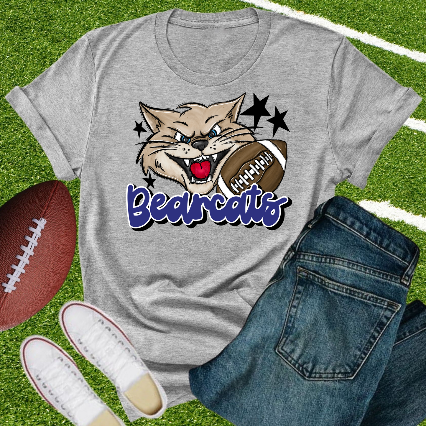 Bearcats football navy-DTF