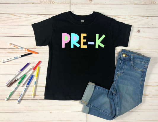 Pre K -pastel color-DTF