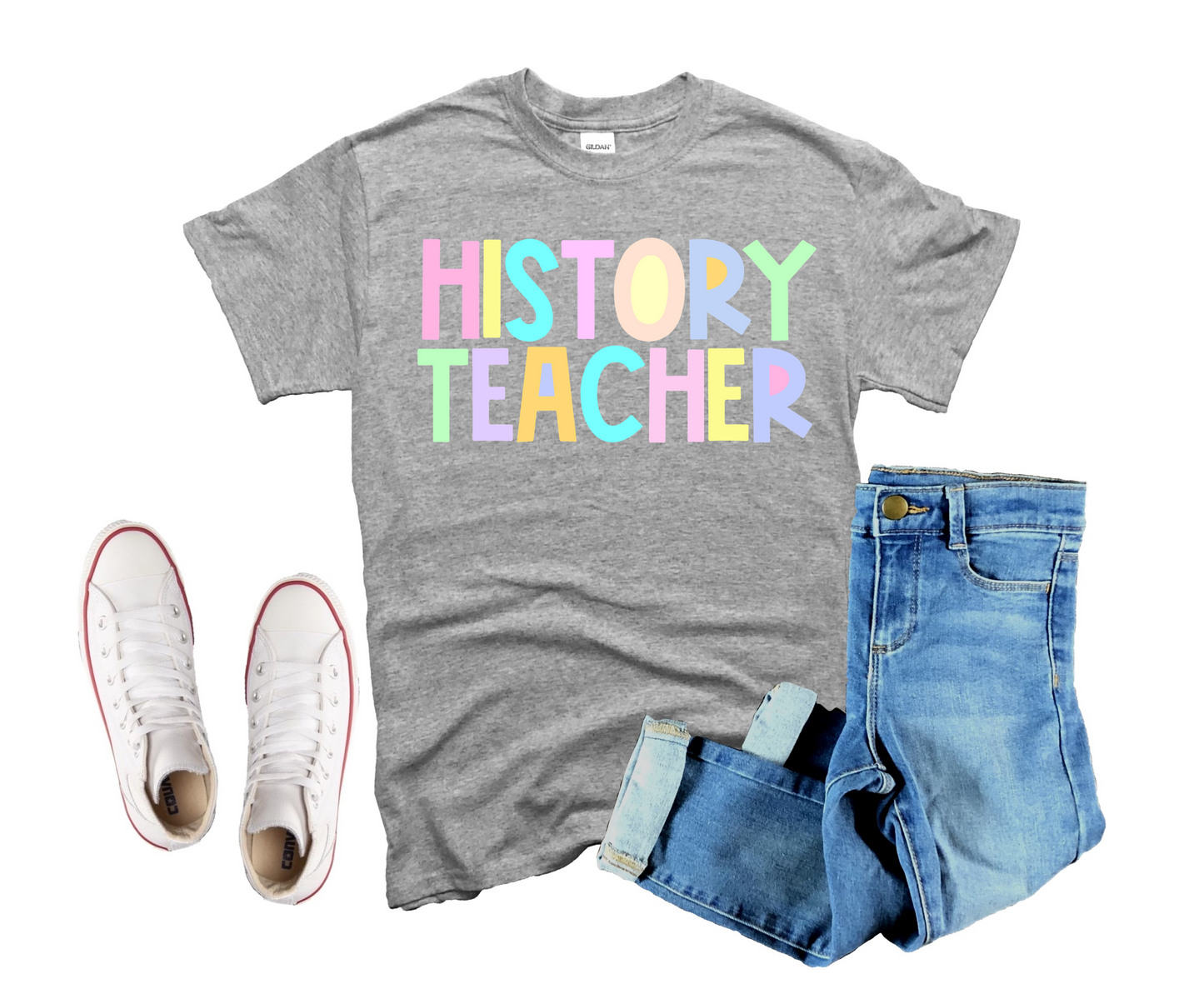 History Teacher  - pastel color-DTF