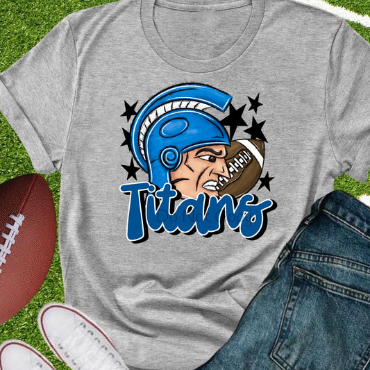Titans football blue-DTF