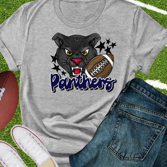 Panthers football navy-DTF