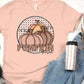 Pumpkin season plaid circle-DTF