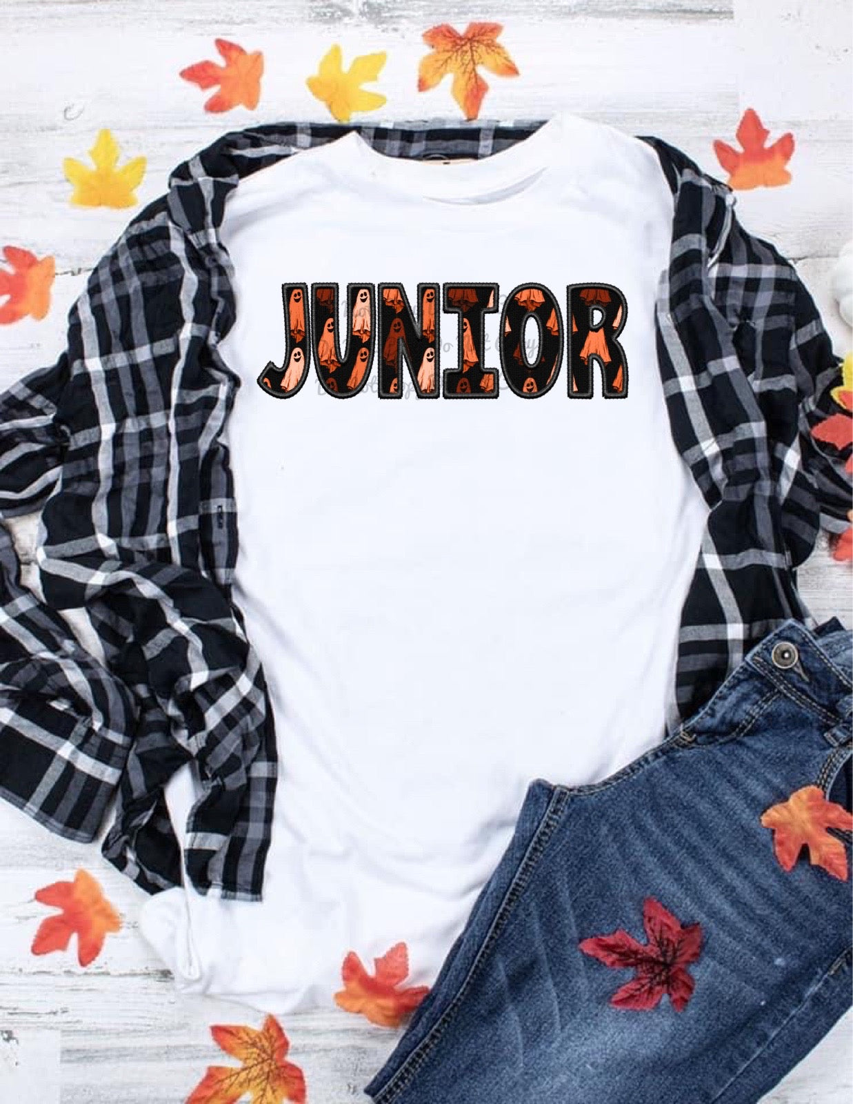 Junior Spooky school embroidery-DTF