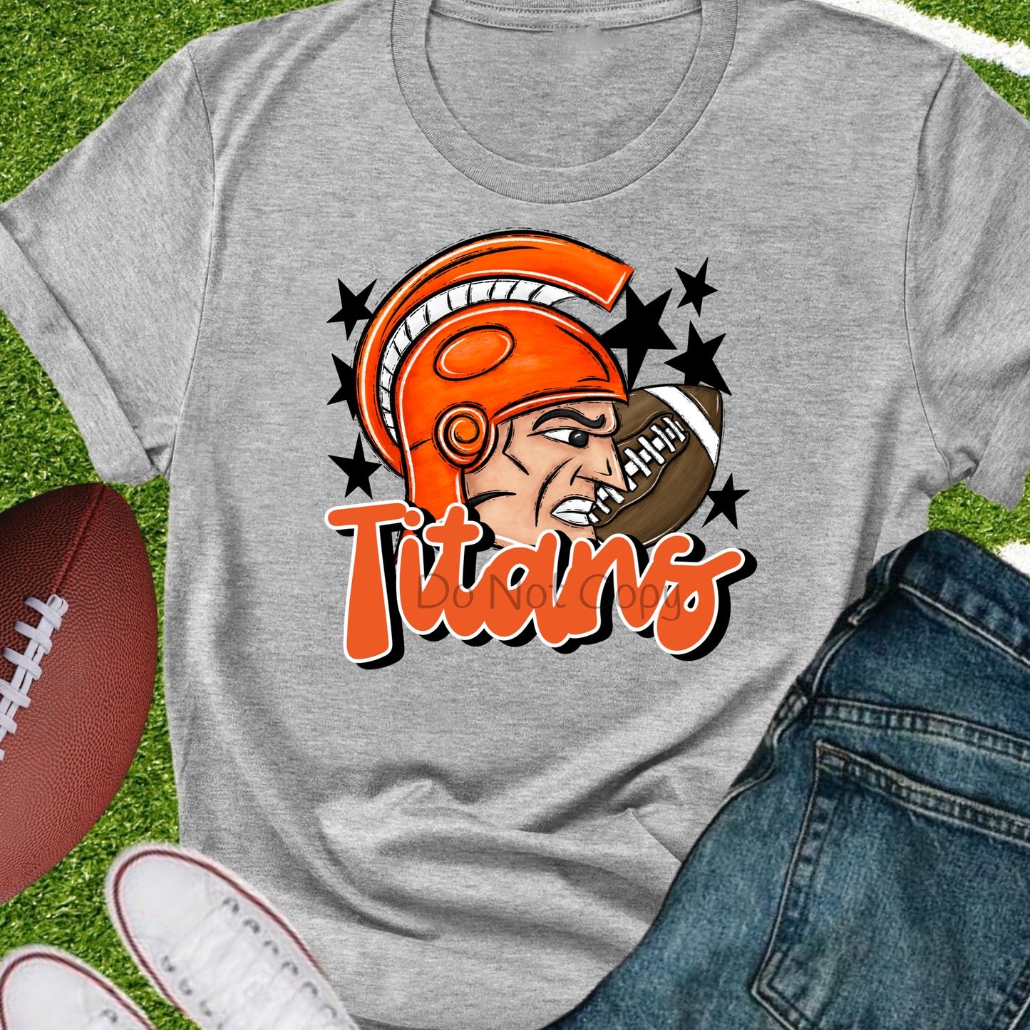 Titans football orange-DTF