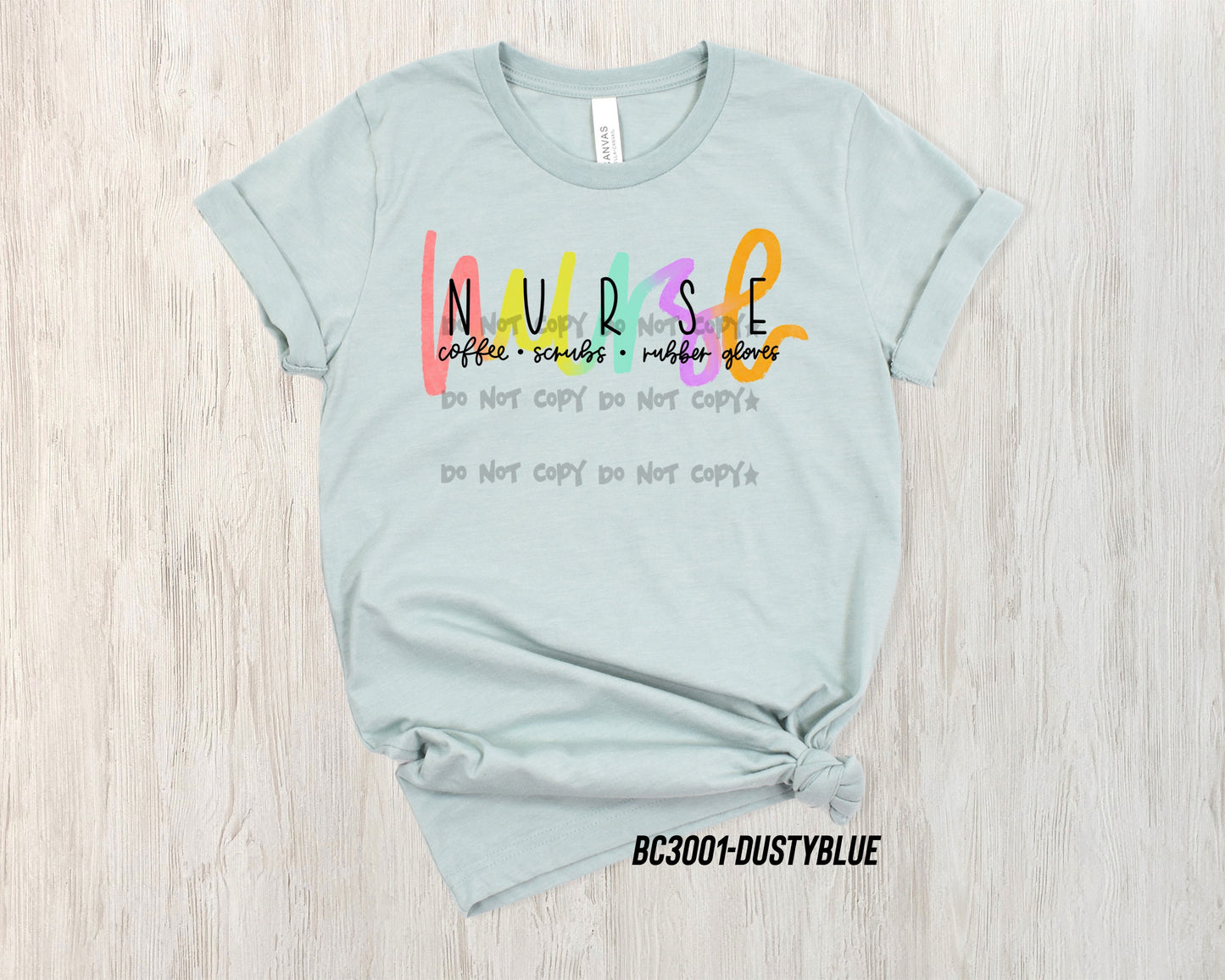 Nurse colorful script -DTF