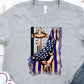 Cross with pulled back flag-DTF