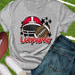 Leopards football helmet red-DTF