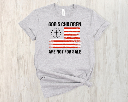 Gods Children are not for Sale(cross &flag)-DTF