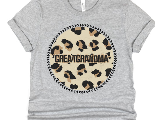 Great grandma circle leopard-DTF