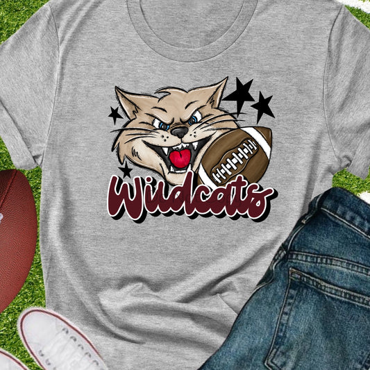 Wildcats football maroon-DTF