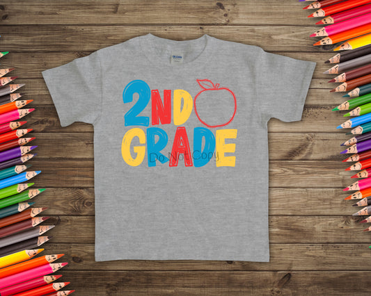 2nd grade apple color-DTF