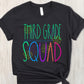 Chalkboard Third Grade squad-DTF