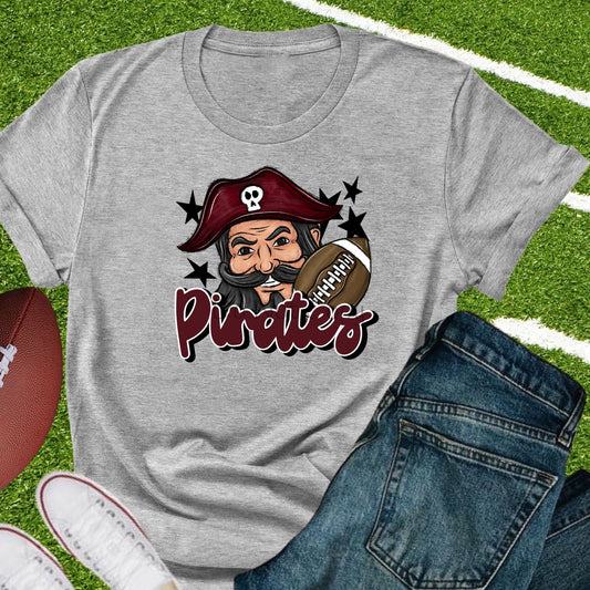 Pirates football maroon-DTF