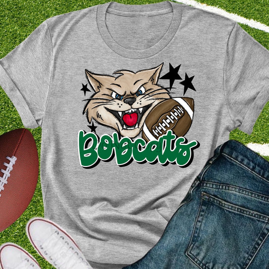 Bobcats football green-DTF