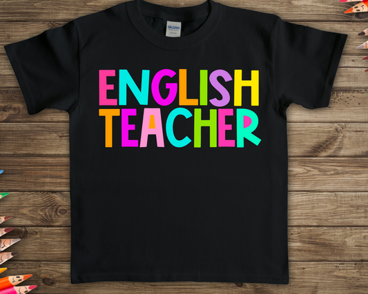 English teacher - bright color-DTF