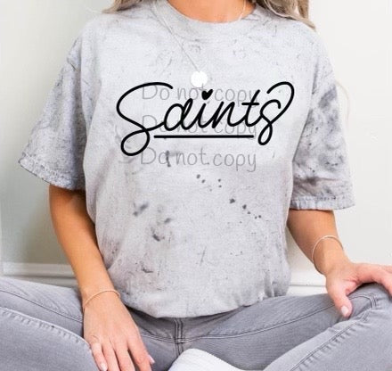 Hand lettered Saints-DTF