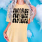 Amen with leopard cross -DTF