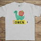 Custom Boy Dinosaur with Apple - DTF