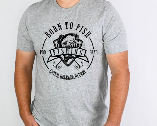 Born to fish black-DTF