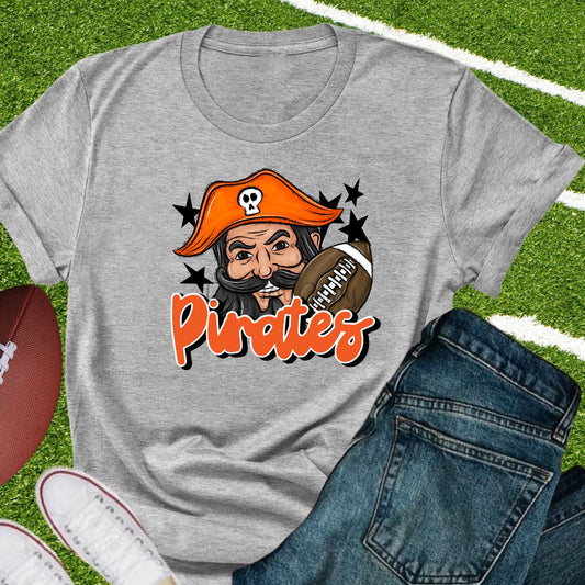 Pirates football orange-DTF