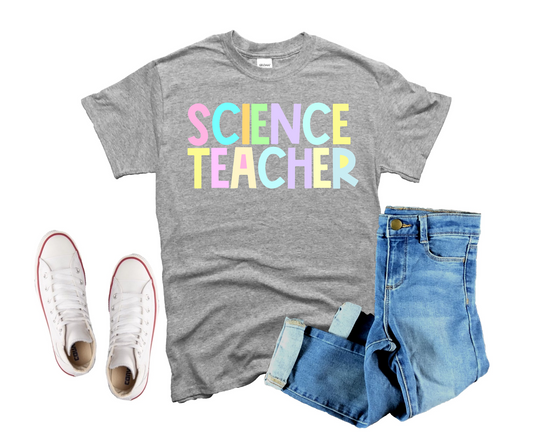 Science teacher - pastel color-DTF