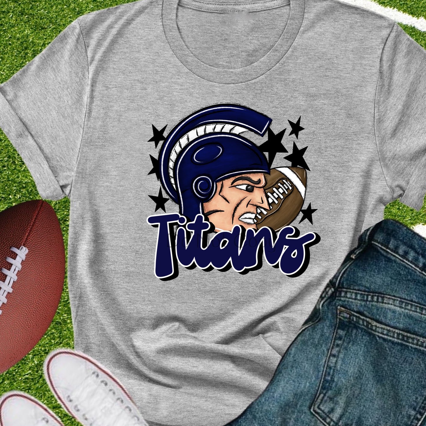 Titans football navy-DTF