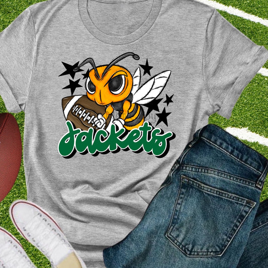 Jackets football green-DTF