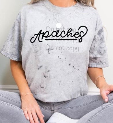 Hand lettered Apaches-DTF