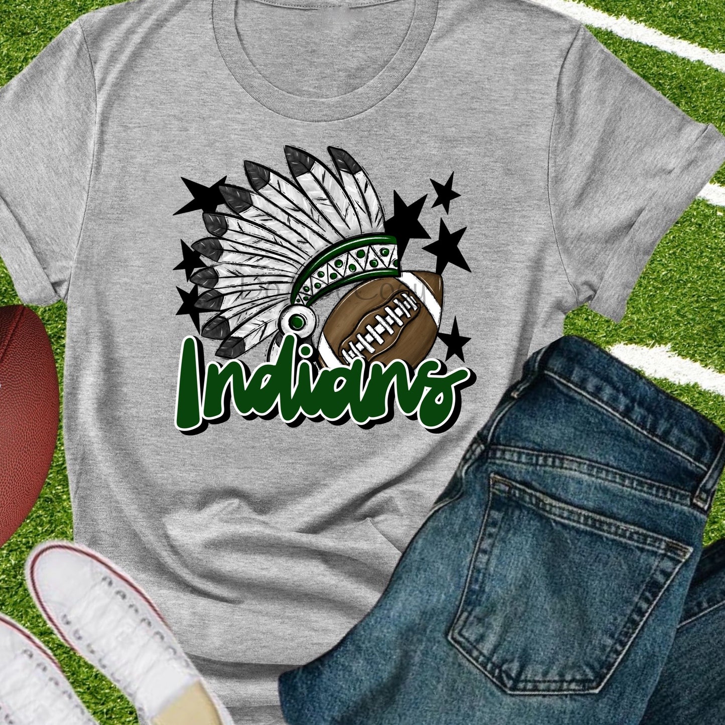 Indians football forest green-DTF