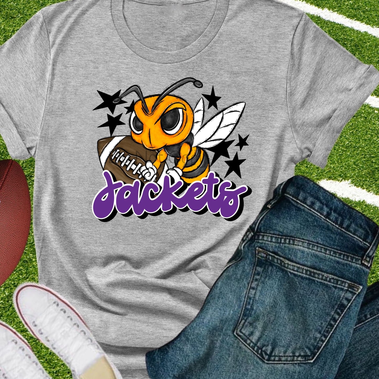 Jackets football purple -DTF