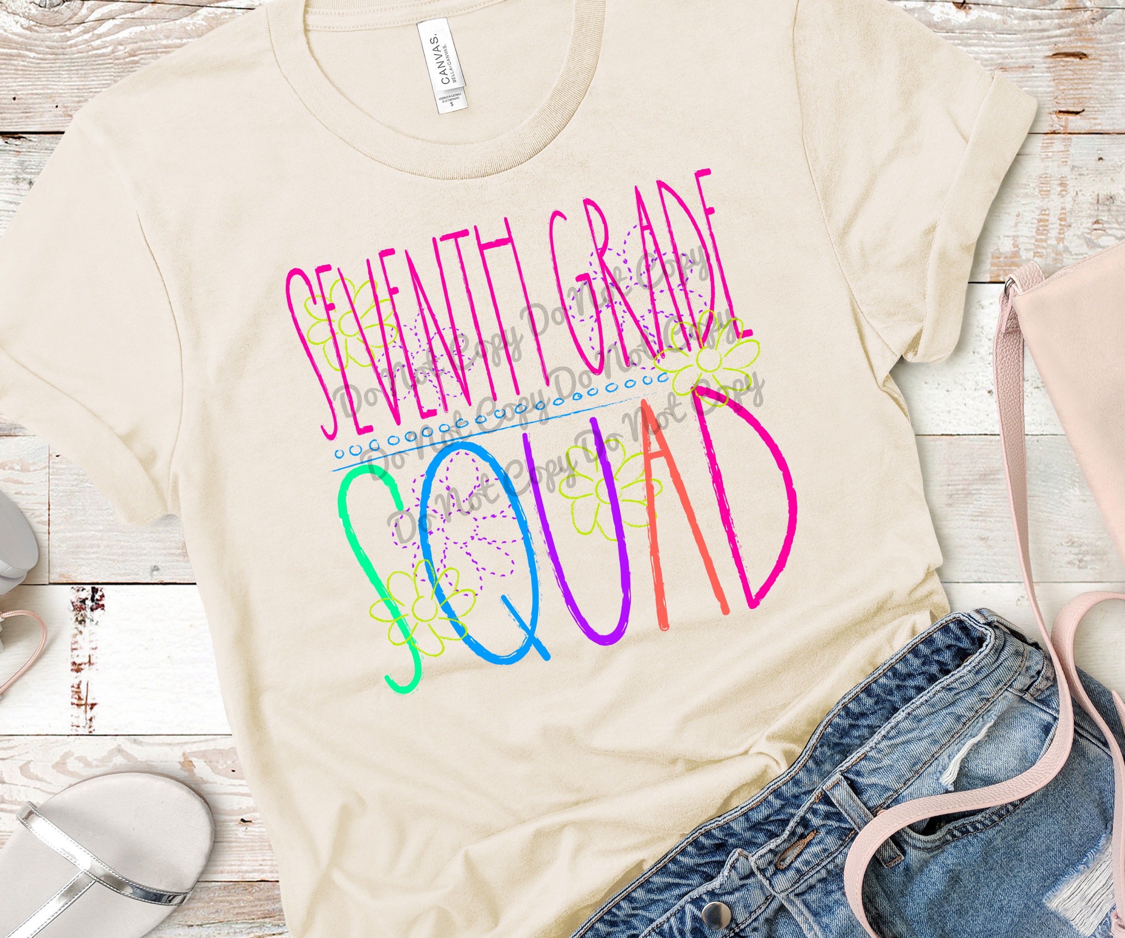 Chalkboard seventh grade squad-DTF – ABIDesignstore