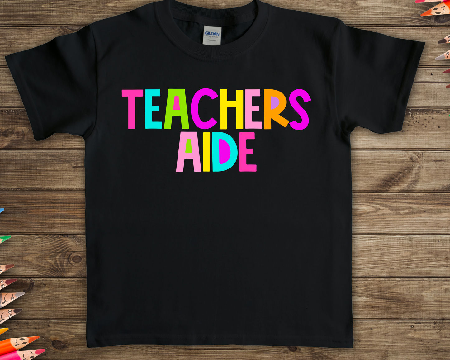 Teachers Aide- bright color-DTF