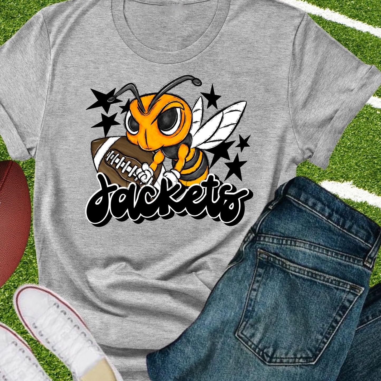 Jackets football black-DTF