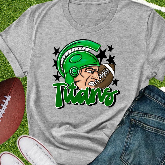 Titans football green-DTF