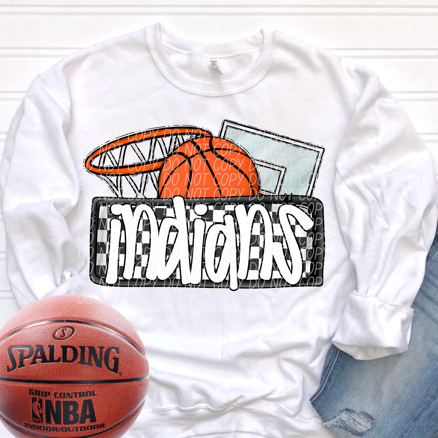 Basketball Mascots ball net backboard (DROPDOWN)-DTF&UV